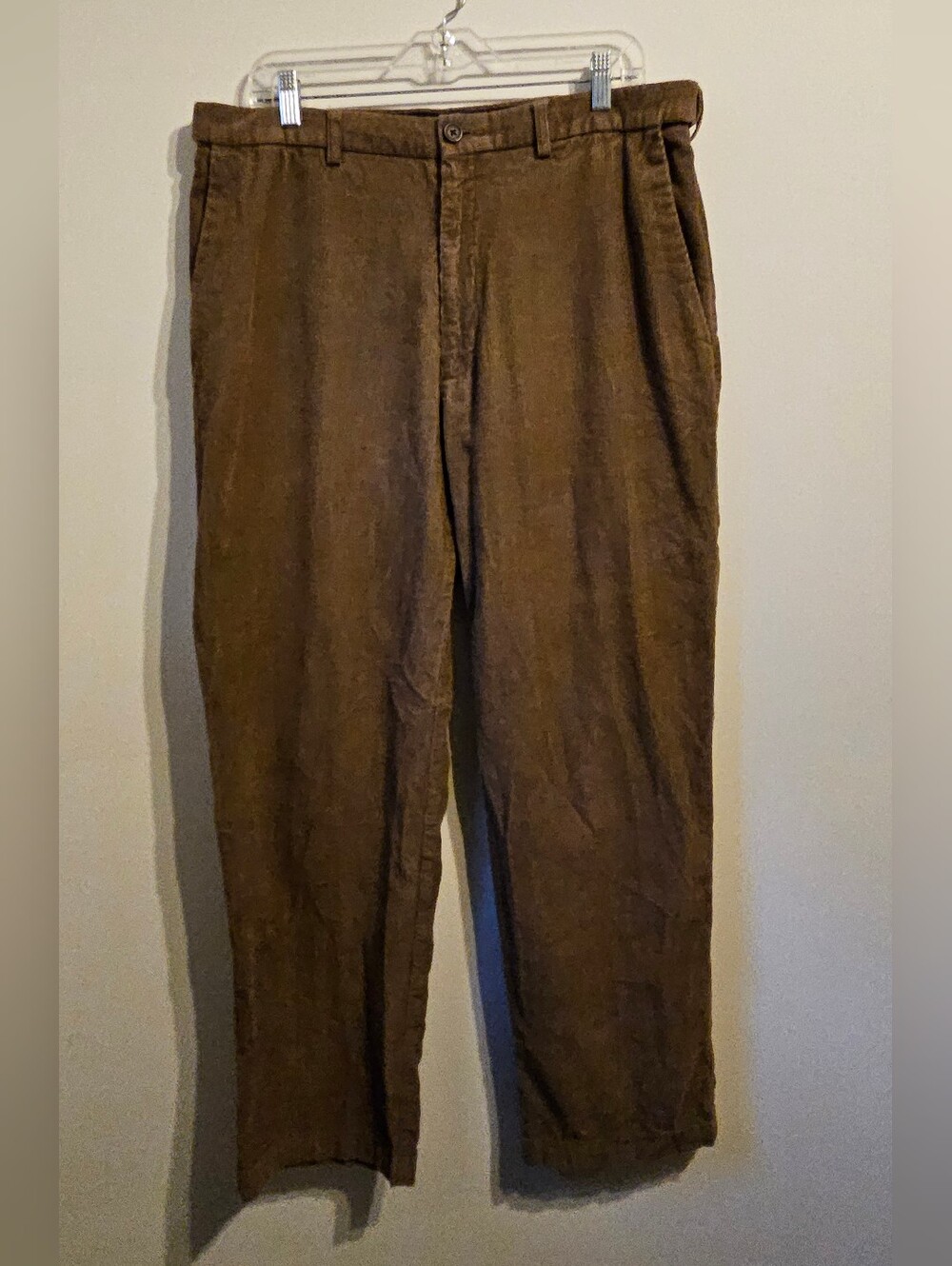 Haggar Tan Corduroy Trousers Pants 38/32 100% Cotton